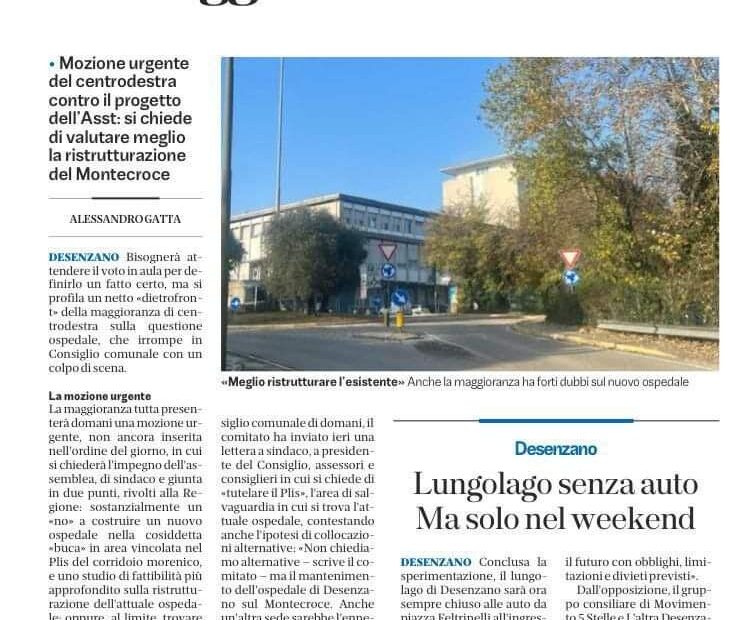 Ospedale è colpo di scena. La maggioranza si ribella.